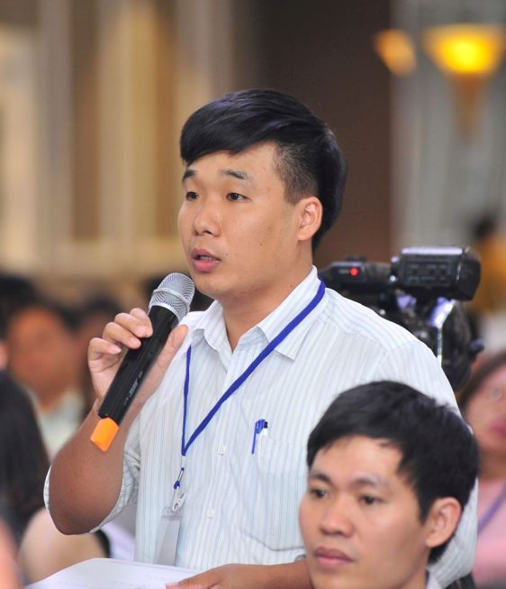 Ông Nguyễn Quang Vũ - Giám Đốc Công Ty TNHH Sản Xuất Thương mại và Dịch Vụ KYODAI phát biểu tại hội thảo